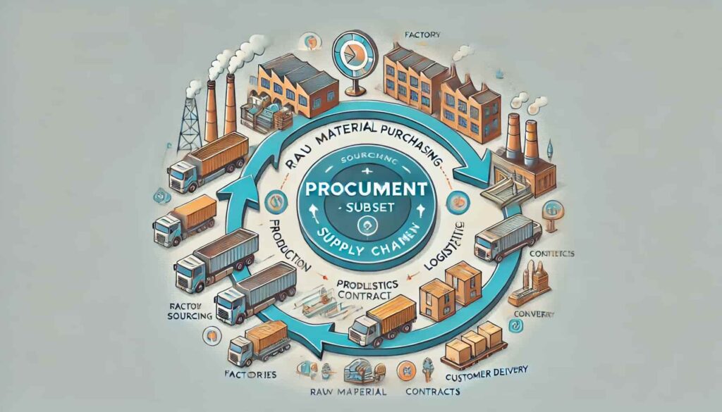 Why is procurement considered a subset of supply chain management